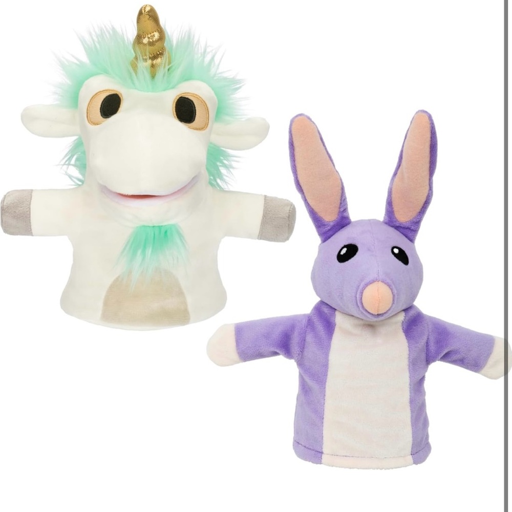 Unicorse and bob Bilby puppets